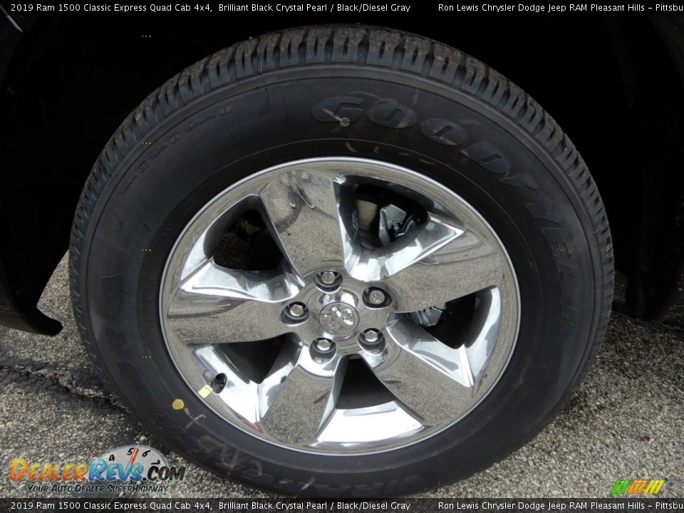 2019 Ram 1500 Classic Express Quad Cab 4x4 Brilliant Black Crystal Pearl / Black/Diesel Gray Photo #10