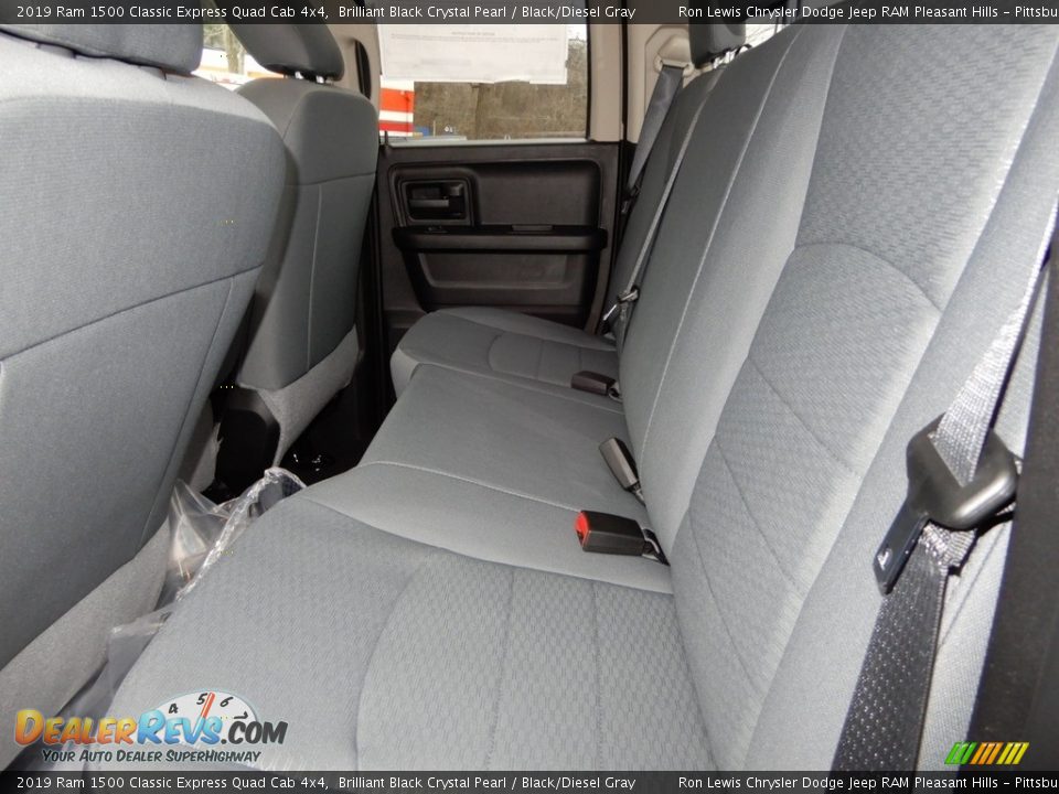 2019 Ram 1500 Classic Express Quad Cab 4x4 Brilliant Black Crystal Pearl / Black/Diesel Gray Photo #12