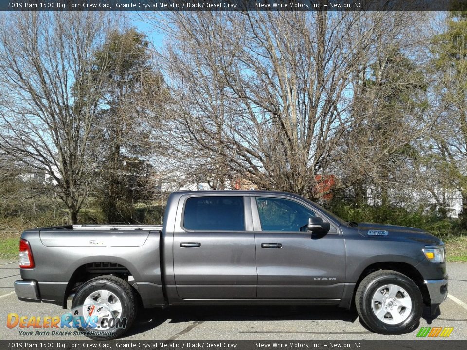 2019 Ram 1500 Big Horn Crew Cab Granite Crystal Metallic / Black/Diesel Gray Photo #5