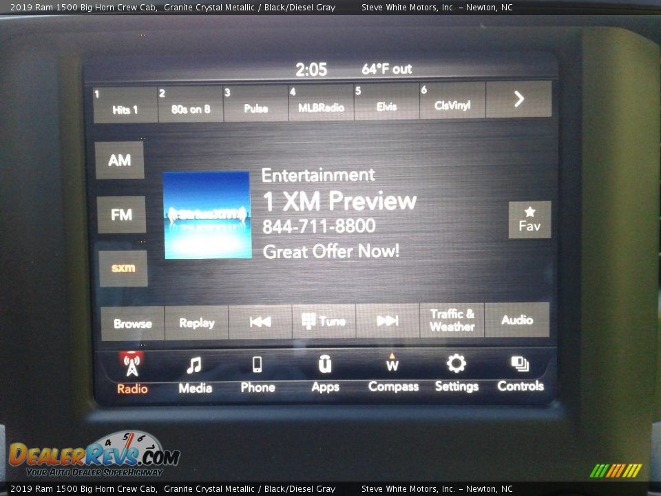 2019 Ram 1500 Big Horn Crew Cab Granite Crystal Metallic / Black/Diesel Gray Photo #22