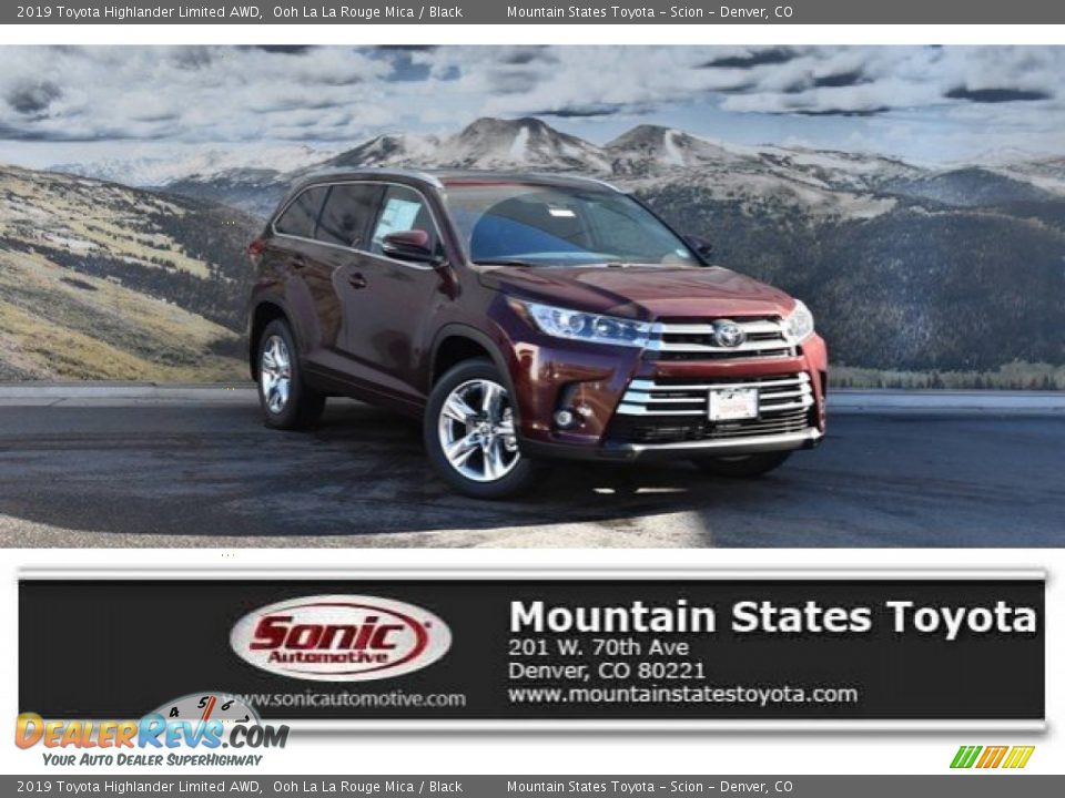 2019 Toyota Highlander Limited AWD Ooh La La Rouge Mica / Black Photo #1
