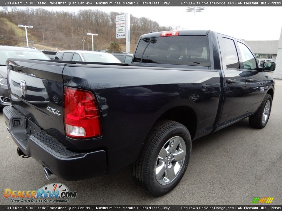 2019 Ram 1500 Classic Tradesman Quad Cab 4x4 Maximum Steel Metallic / Black/Diesel Gray Photo #6