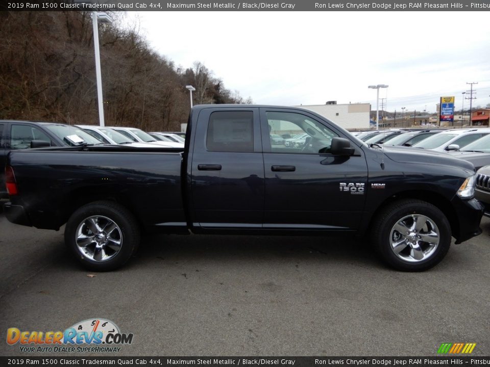 2019 Ram 1500 Classic Tradesman Quad Cab 4x4 Maximum Steel Metallic / Black/Diesel Gray Photo #7