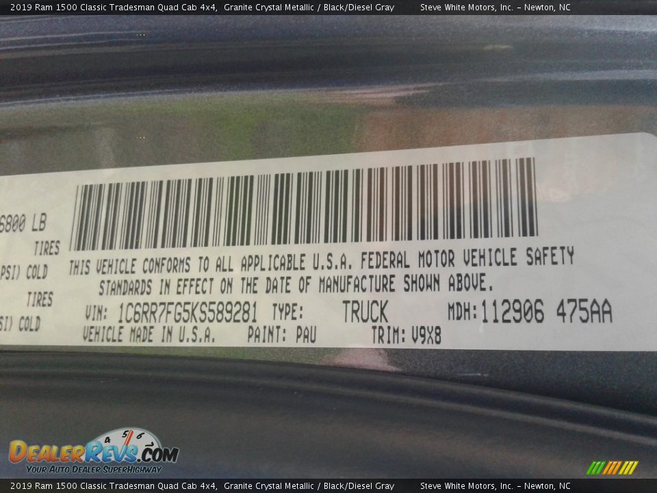 2019 Ram 1500 Classic Tradesman Quad Cab 4x4 Granite Crystal Metallic / Black/Diesel Gray Photo #26