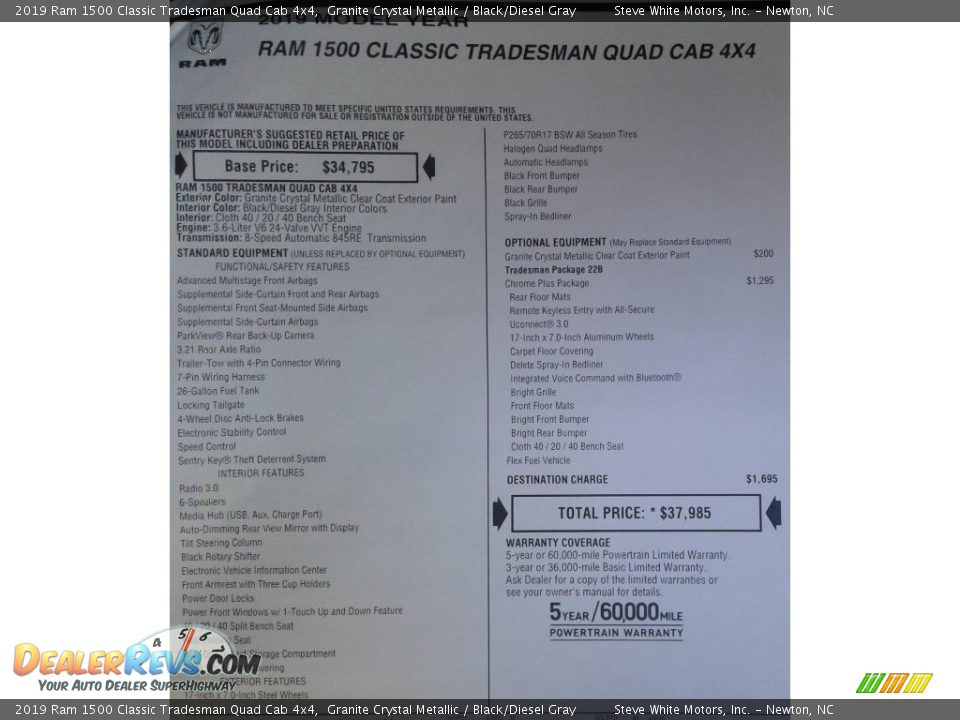2019 Ram 1500 Classic Tradesman Quad Cab 4x4 Granite Crystal Metallic / Black/Diesel Gray Photo #27