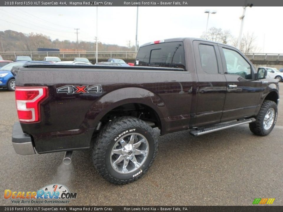 2018 Ford F150 XLT SuperCab 4x4 Magma Red / Earth Gray Photo #2