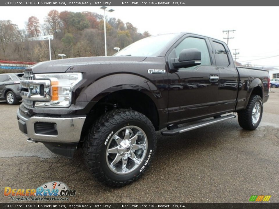 2018 Ford F150 XLT SuperCab 4x4 Magma Red / Earth Gray Photo #6