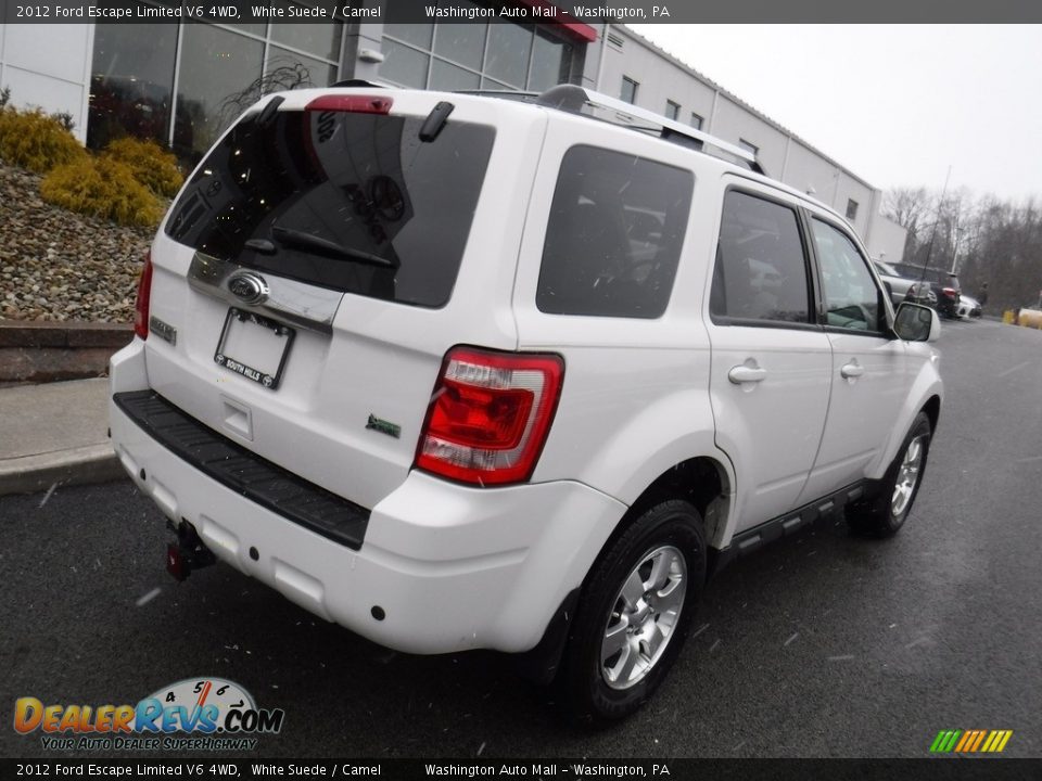 2012 Ford Escape Limited V6 4WD White Suede / Camel Photo #10