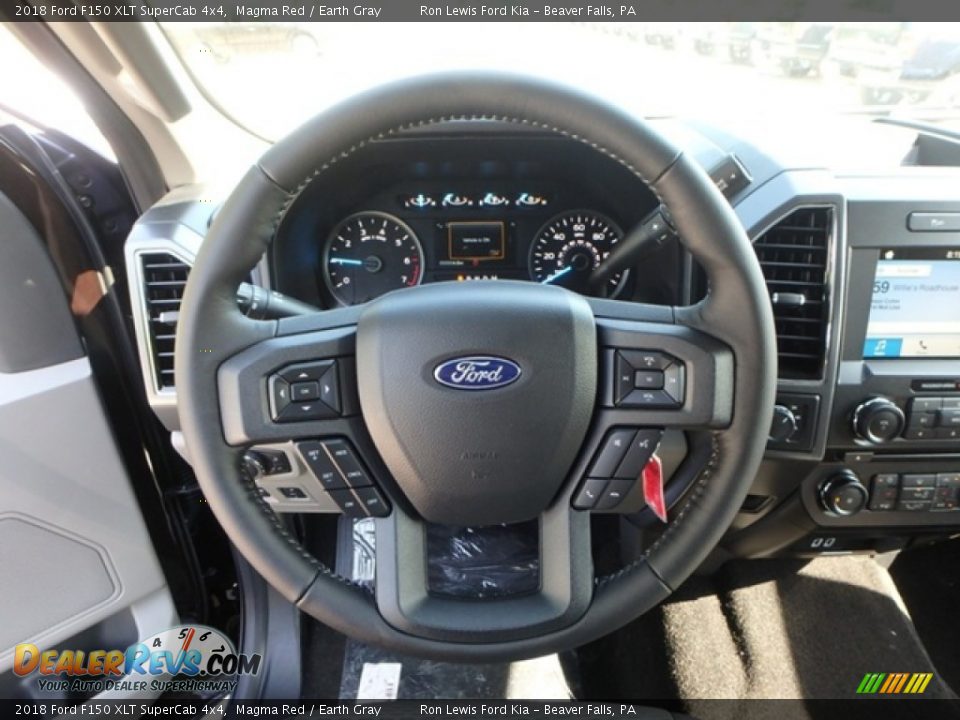 2018 Ford F150 XLT SuperCab 4x4 Magma Red / Earth Gray Photo #17