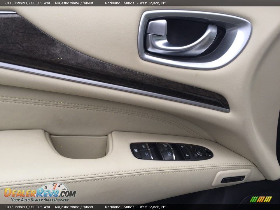 2015 Infiniti QX60 3.5 AWD Majestic White / Wheat Photo #9