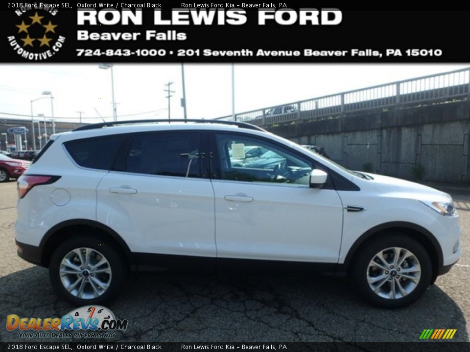 2018 Ford Escape SEL Oxford White / Charcoal Black Photo #1