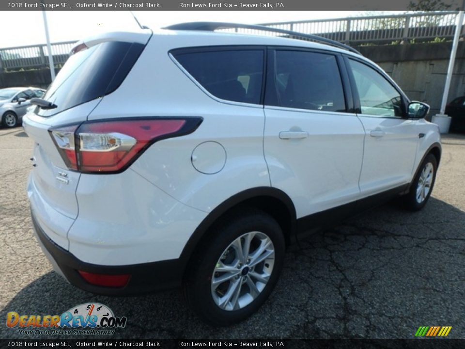 2018 Ford Escape SEL Oxford White / Charcoal Black Photo #3