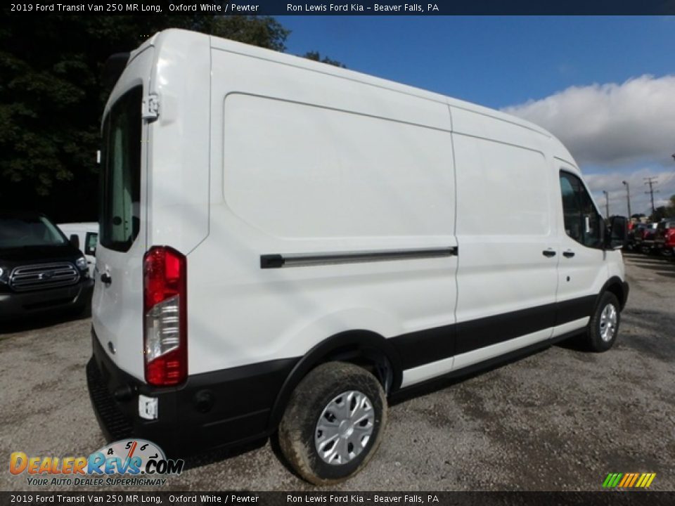 2019 Ford Transit Van 250 MR Long Oxford White / Pewter Photo #5