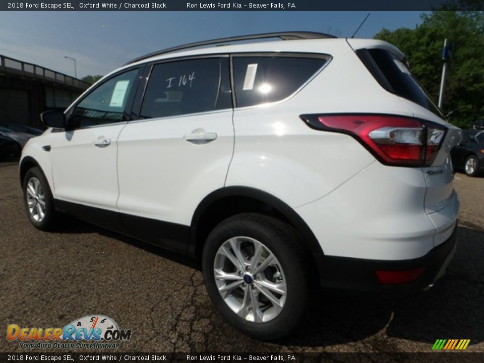 2018 Ford Escape SEL Oxford White / Charcoal Black Photo #6