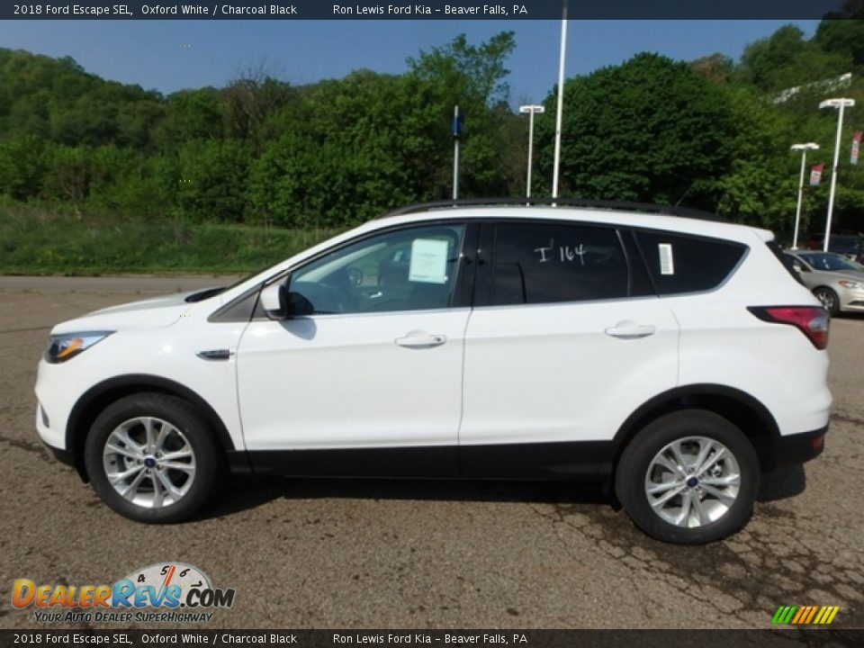 2018 Ford Escape SEL Oxford White / Charcoal Black Photo #7