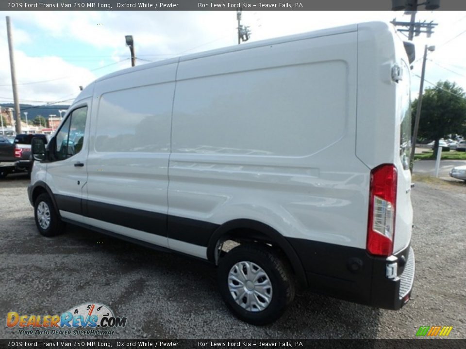 2019 Ford Transit Van 250 MR Long Oxford White / Pewter Photo #8