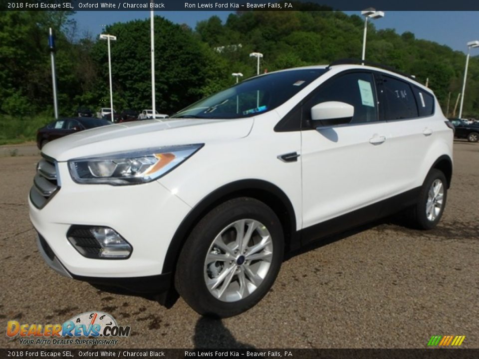 2018 Ford Escape SEL Oxford White / Charcoal Black Photo #8