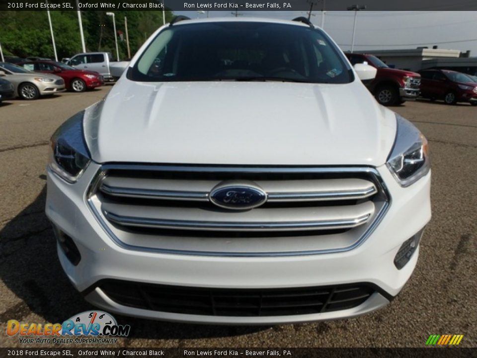 2018 Ford Escape SEL Oxford White / Charcoal Black Photo #9