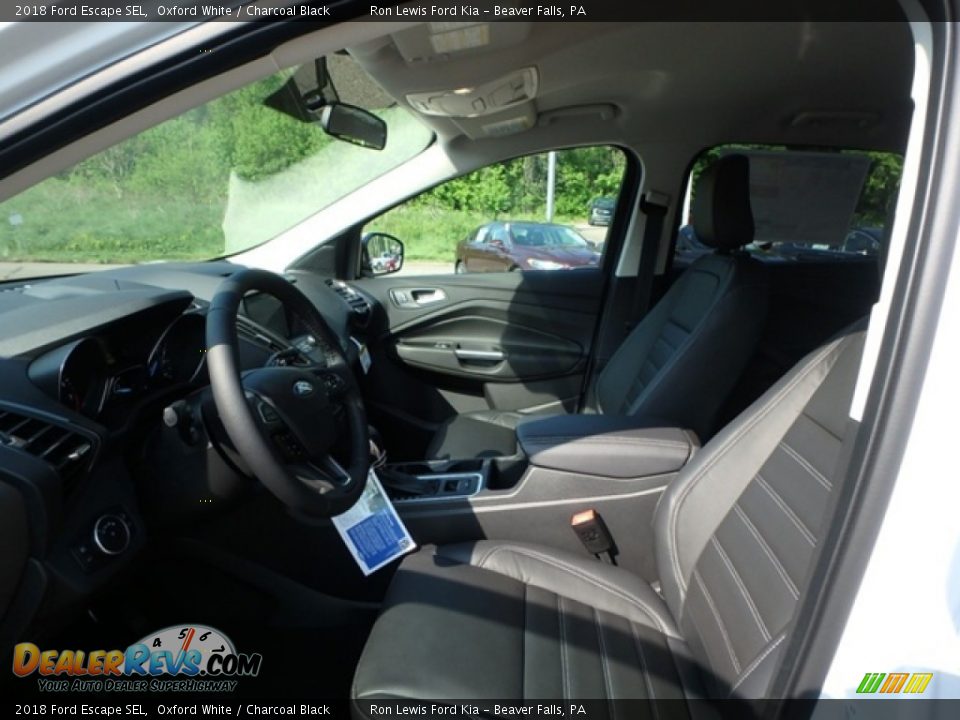 2018 Ford Escape SEL Oxford White / Charcoal Black Photo #11