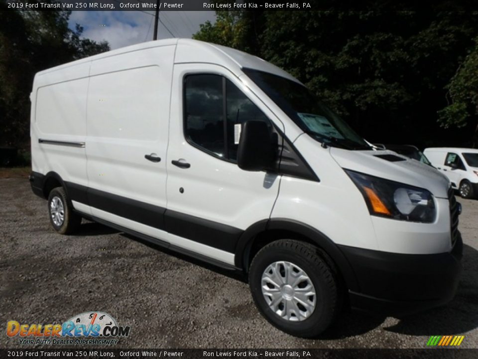 2019 Ford Transit Van 250 MR Long Oxford White / Pewter Photo #12