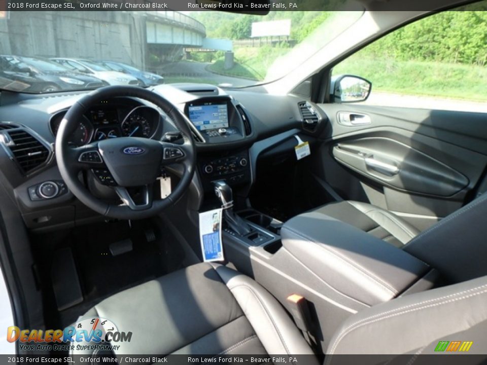 2018 Ford Escape SEL Oxford White / Charcoal Black Photo #13