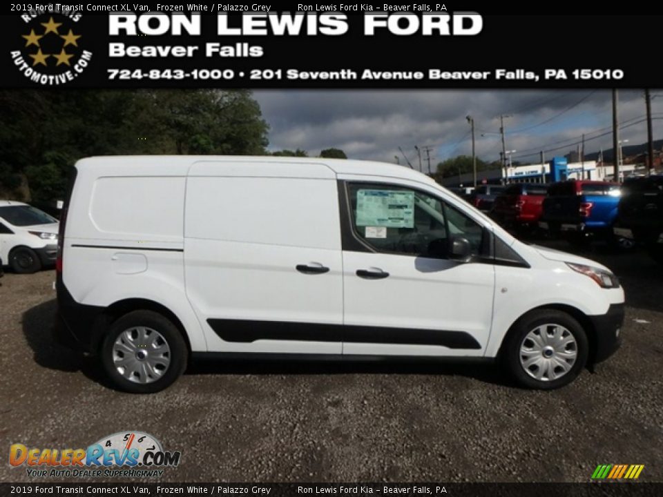 2019 Ford Transit Connect XL Van Frozen White / Palazzo Grey Photo #1