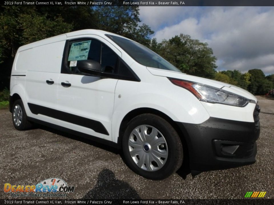 2019 Ford Transit Connect XL Van Frozen White / Palazzo Grey Photo #12