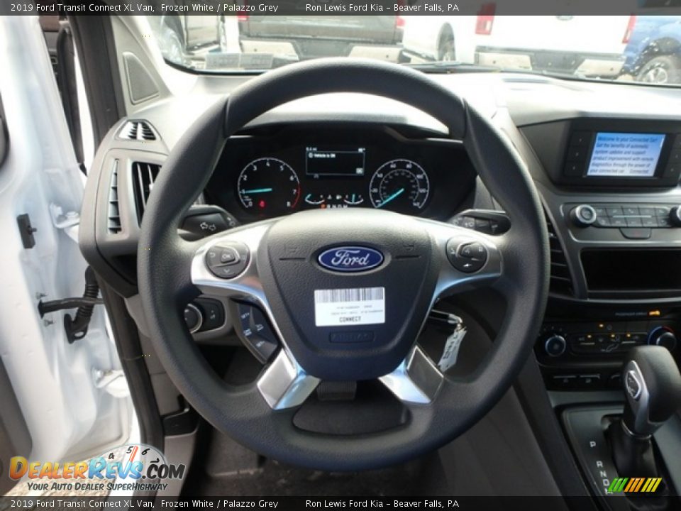 2019 Ford Transit Connect XL Van Frozen White / Palazzo Grey Photo #18