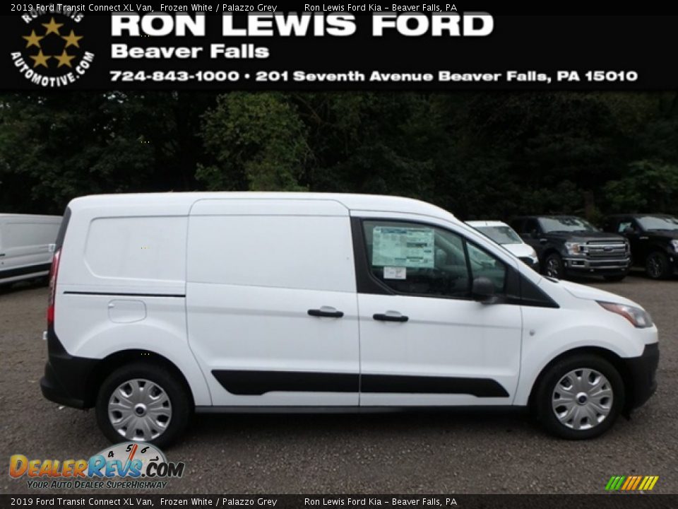 2019 Ford Transit Connect XL Van Frozen White / Palazzo Grey Photo #1
