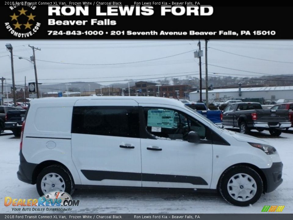 2018 Ford Transit Connect XL Van Frozen White / Charcoal Black Photo #1