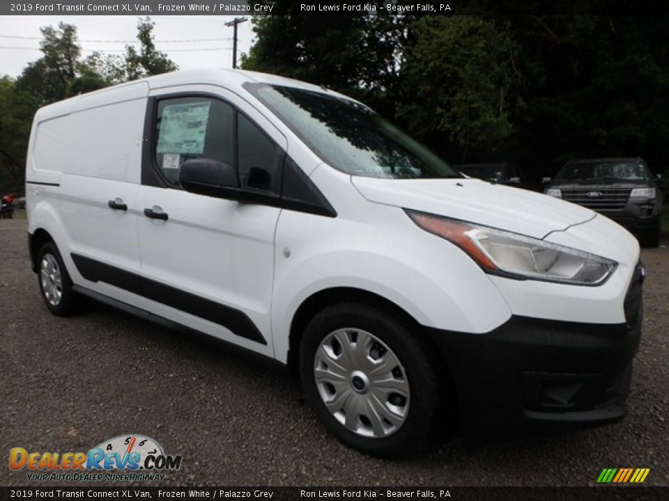 2019 Ford Transit Connect XL Van Frozen White / Palazzo Grey Photo #11