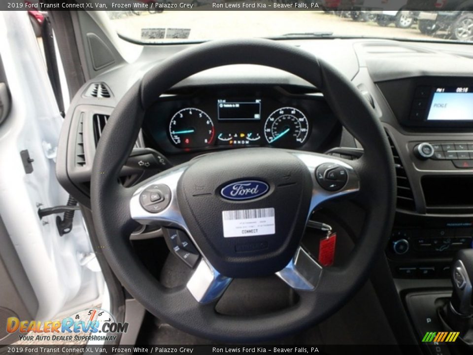 2019 Ford Transit Connect XL Van Frozen White / Palazzo Grey Photo #17