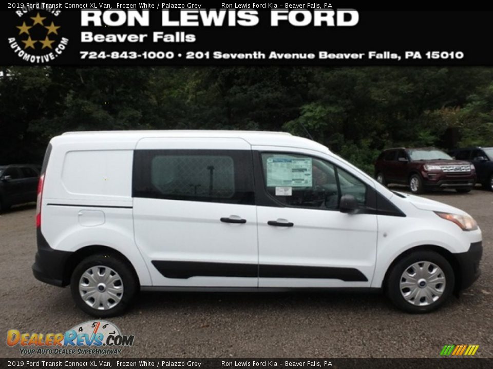 2019 Ford Transit Connect XL Van Frozen White / Palazzo Grey Photo #1