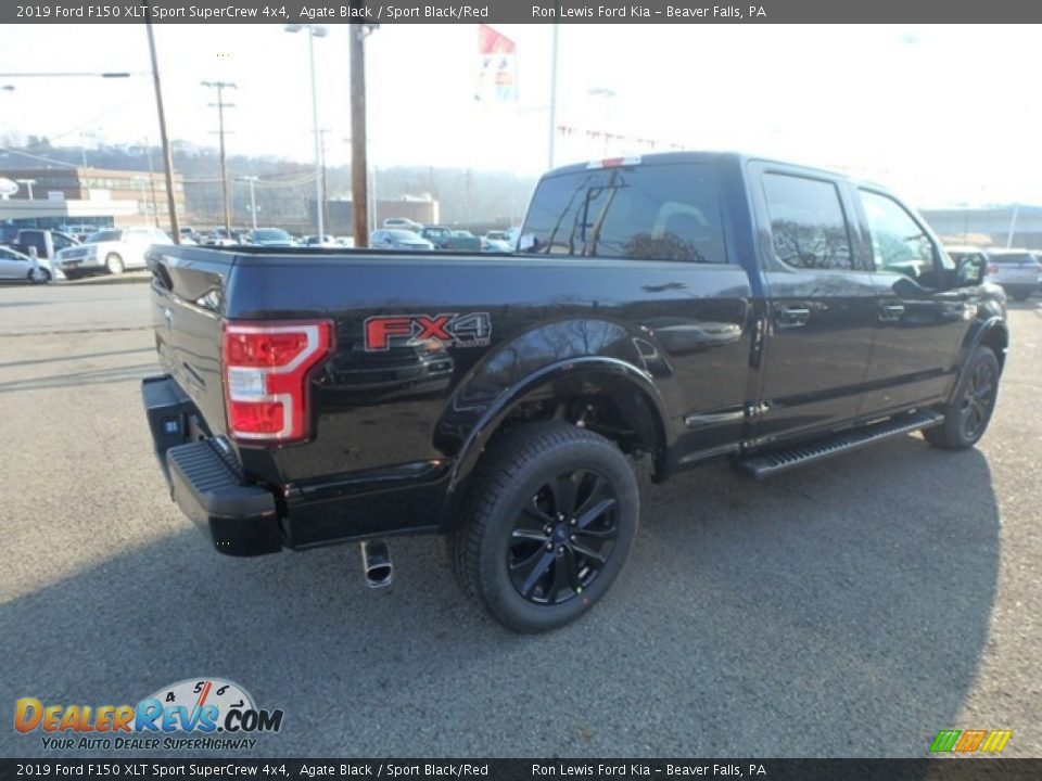2019 Ford F150 XLT Sport SuperCrew 4x4 Agate Black / Sport Black/Red Photo #2