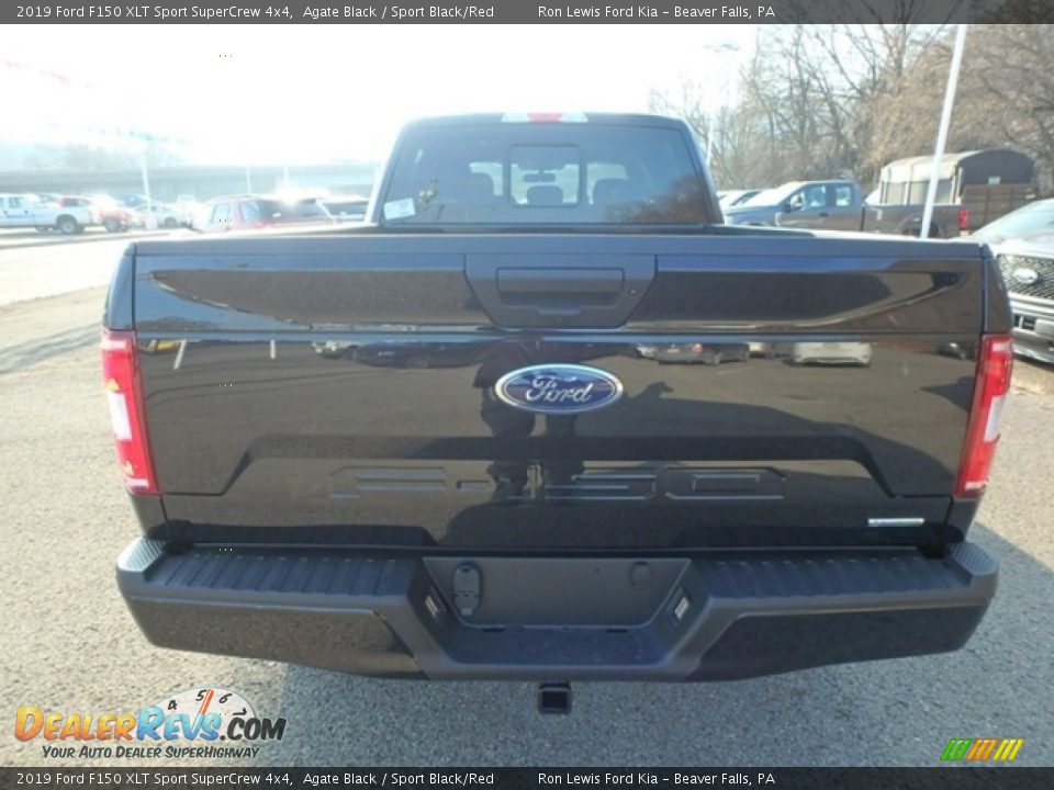 2019 Ford F150 XLT Sport SuperCrew 4x4 Agate Black / Sport Black/Red Photo #3