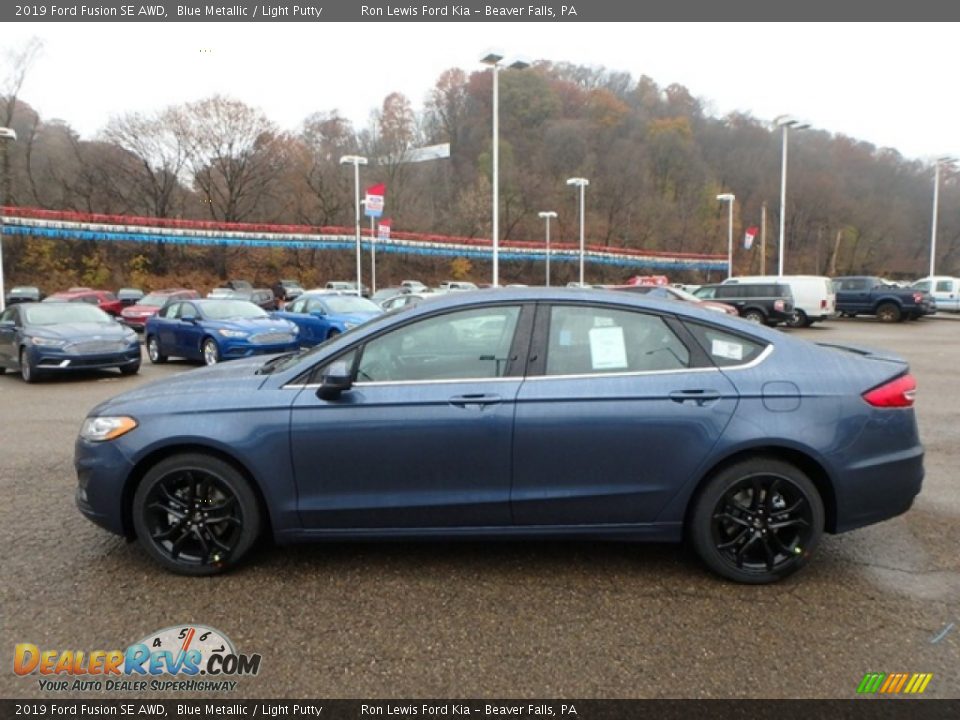 Blue Metallic 2019 Ford Fusion SE AWD Photo #5