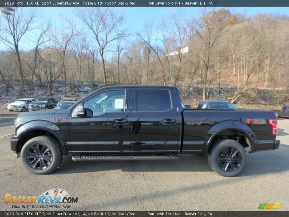 2019 Ford F150 XLT Sport SuperCrew 4x4 Agate Black / Sport Black/Red Photo #5