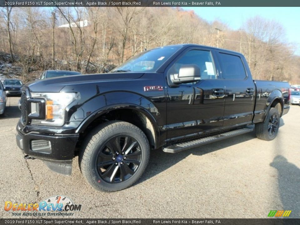 2019 Ford F150 XLT Sport SuperCrew 4x4 Agate Black / Sport Black/Red Photo #6