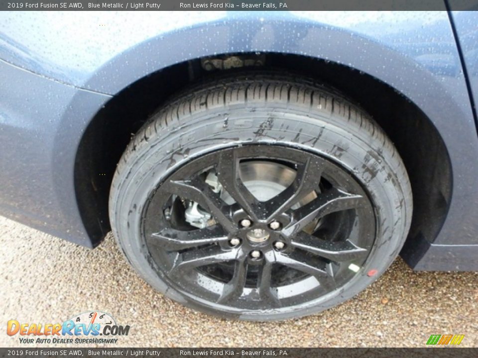 2019 Ford Fusion SE AWD Blue Metallic / Light Putty Photo #9