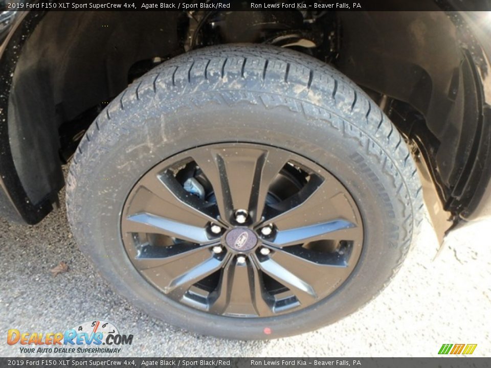 2019 Ford F150 XLT Sport SuperCrew 4x4 Agate Black / Sport Black/Red Photo #9