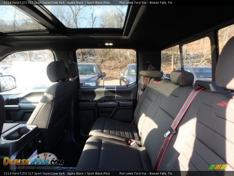 2019 Ford F150 XLT Sport SuperCrew 4x4 Agate Black / Sport Black/Red Photo #11