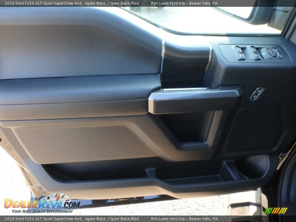 2019 Ford F150 XLT Sport SuperCrew 4x4 Agate Black / Sport Black/Red Photo #13