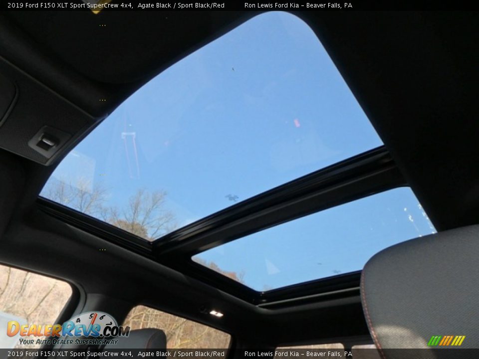 2019 Ford F150 XLT Sport SuperCrew 4x4 Agate Black / Sport Black/Red Photo #15