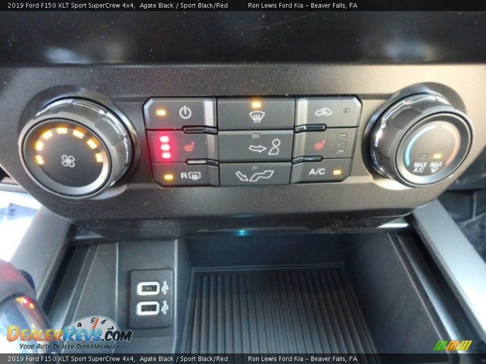 2019 Ford F150 XLT Sport SuperCrew 4x4 Agate Black / Sport Black/Red Photo #20