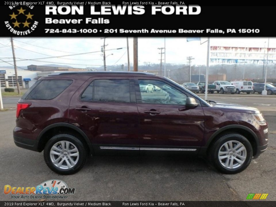 2019 Ford Explorer XLT 4WD Burgundy Velvet / Medium Black Photo #1
