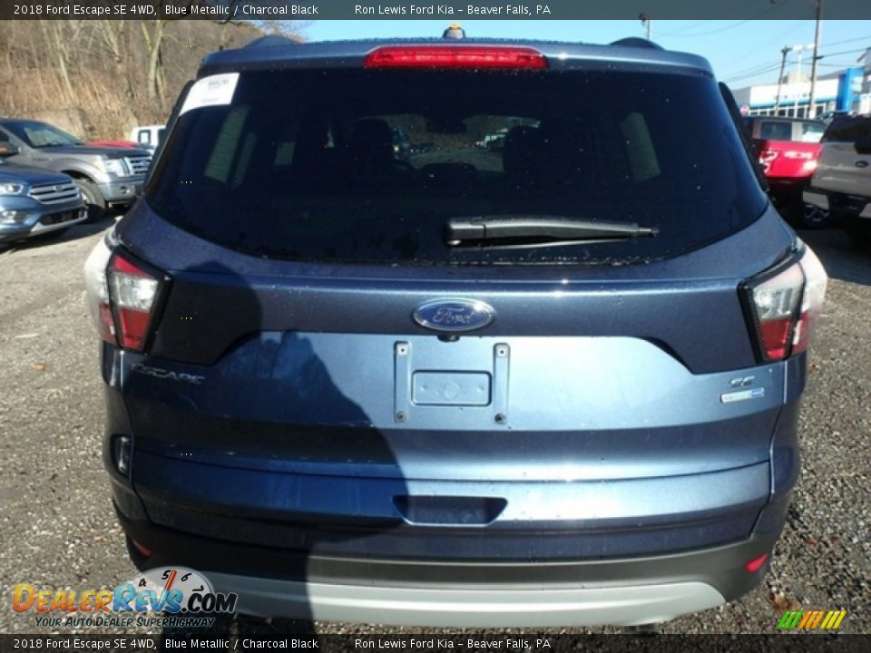 2018 Ford Escape SE 4WD Blue Metallic / Charcoal Black Photo #3