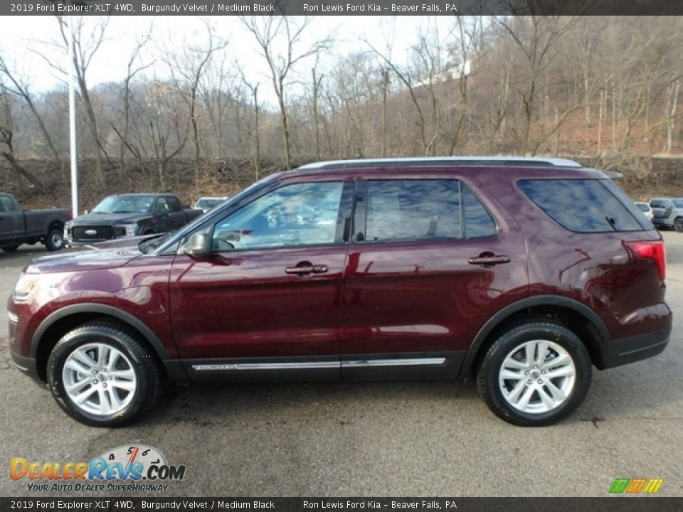 2019 Ford Explorer XLT 4WD Burgundy Velvet / Medium Black Photo #6
