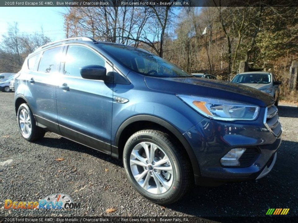 2018 Ford Escape SE 4WD Blue Metallic / Charcoal Black Photo #9