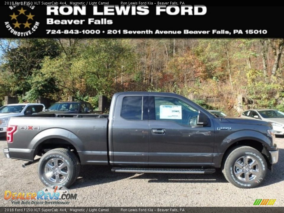 2018 Ford F150 XLT SuperCab 4x4 Magnetic / Light Camel Photo #1