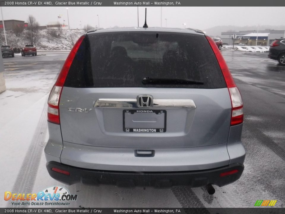 2008 Honda CR-V EX 4WD Glacier Blue Metallic / Gray Photo #9